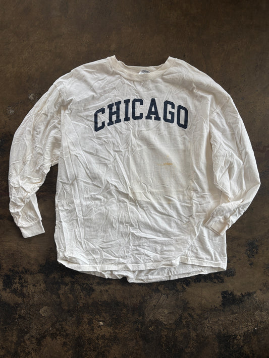 White Chicago Long Sleeve Tee
