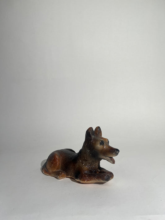 Brown Ceramic Chalk Dog