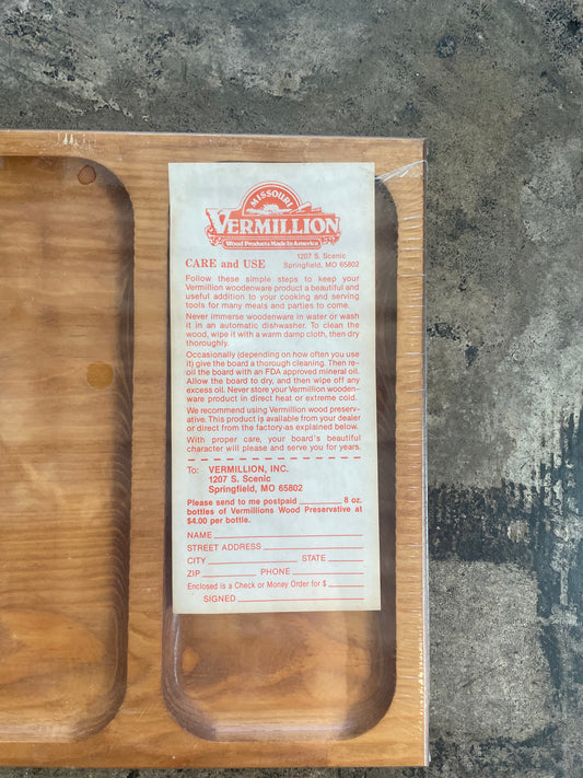 Vermillion Wooden Serving Dish