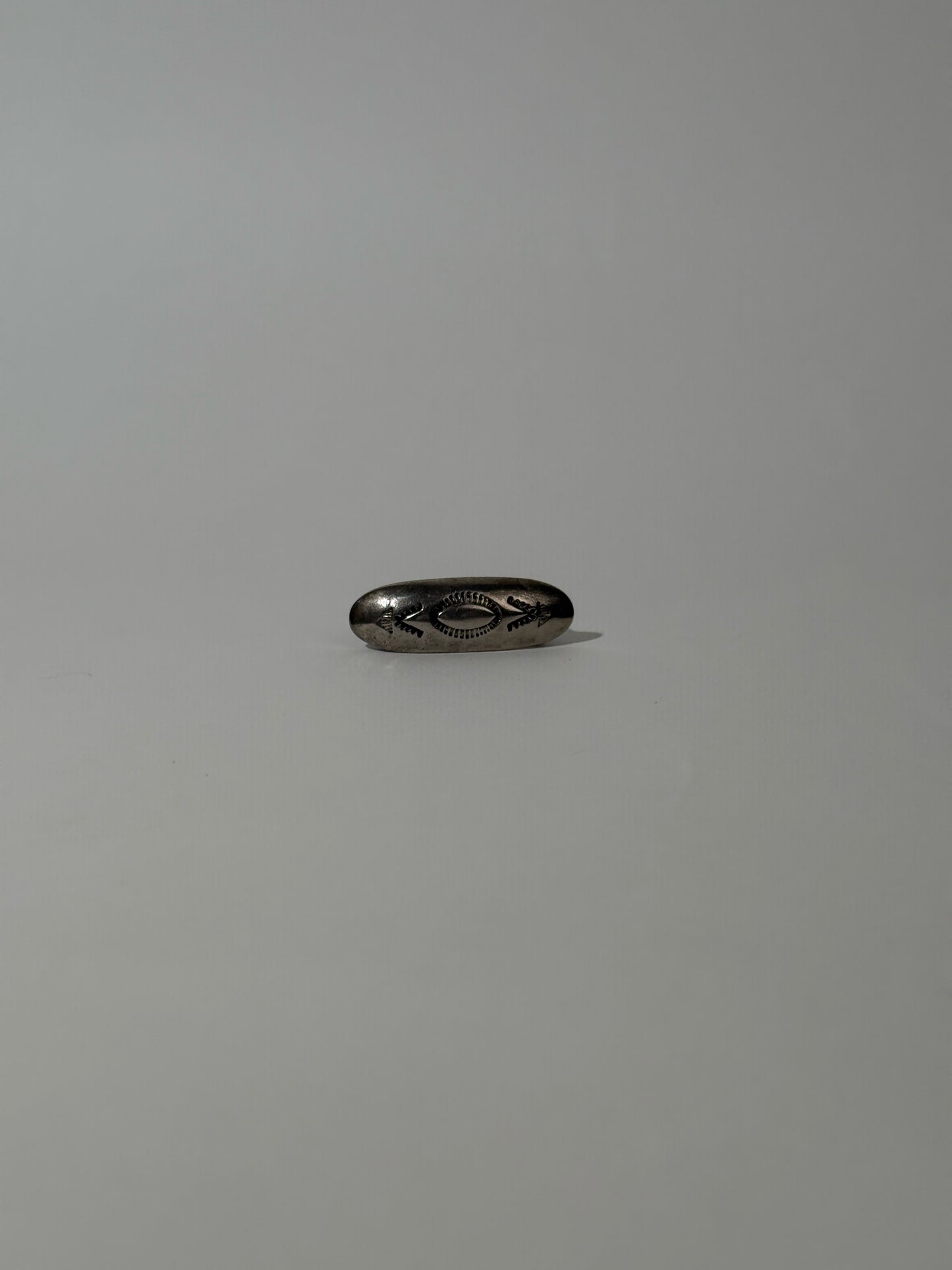 Handstamped Silver Barette