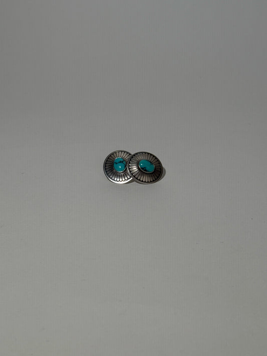 Turquoise Concho Earrings