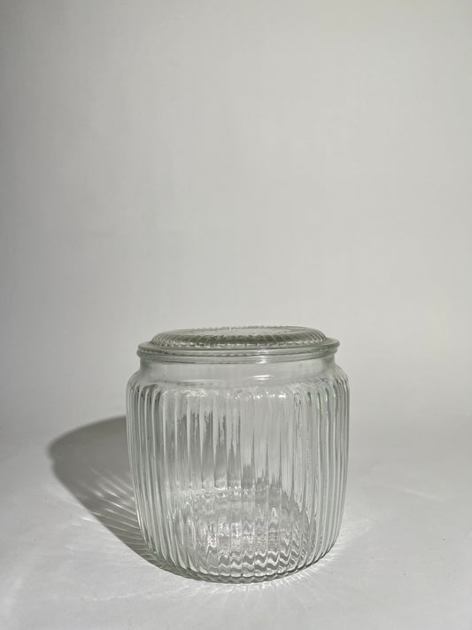 Textured Glass Candy Jar with Lid