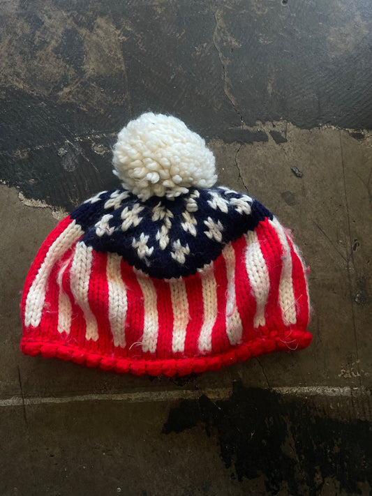 Knit American Flag Beanie