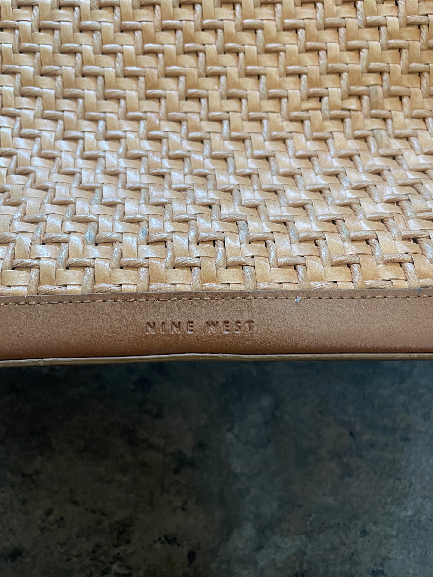 Tan Woven Leather Shoulder Bag