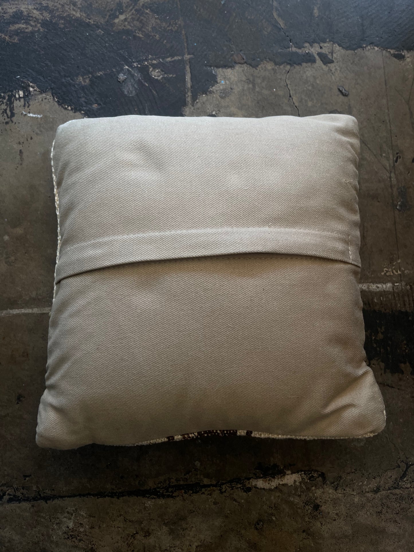 Brown Stripe Canvas Throw Pillow