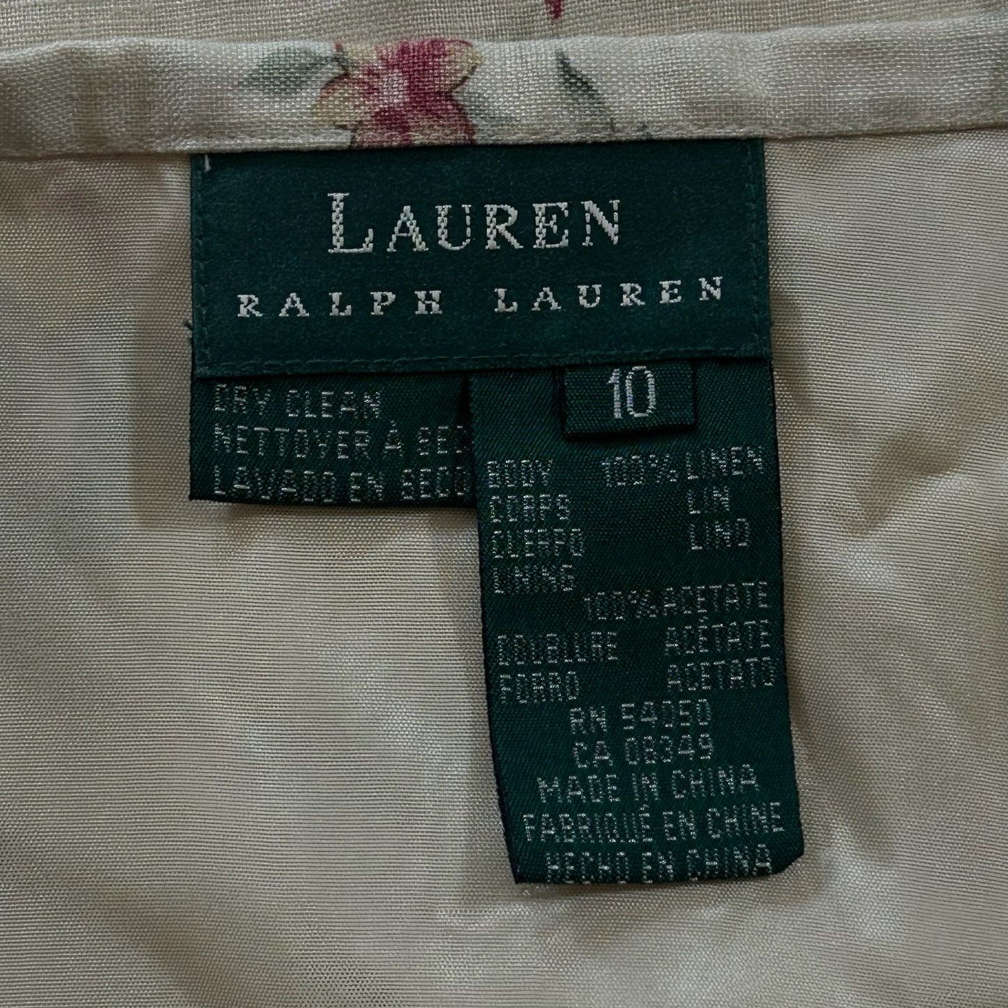 Ralph Lauren Green Label Rose Floral Maxi Skirt