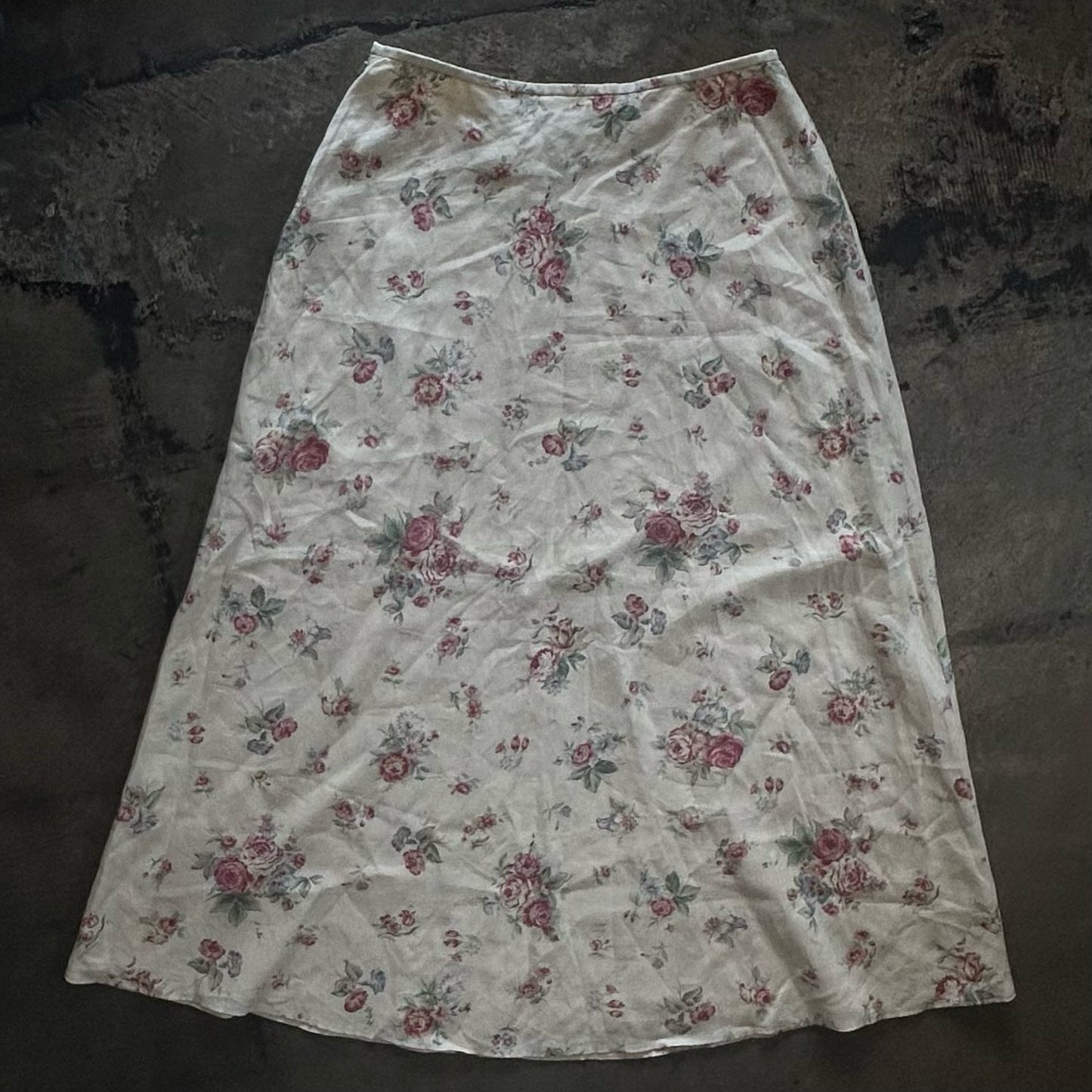 Ralph Lauren Green Label Rose Floral Maxi Skirt