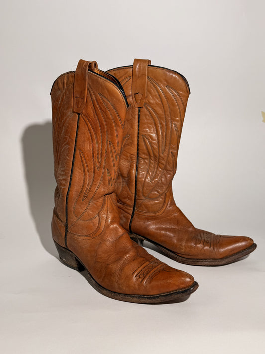 Brown Leather Cowboy Boots