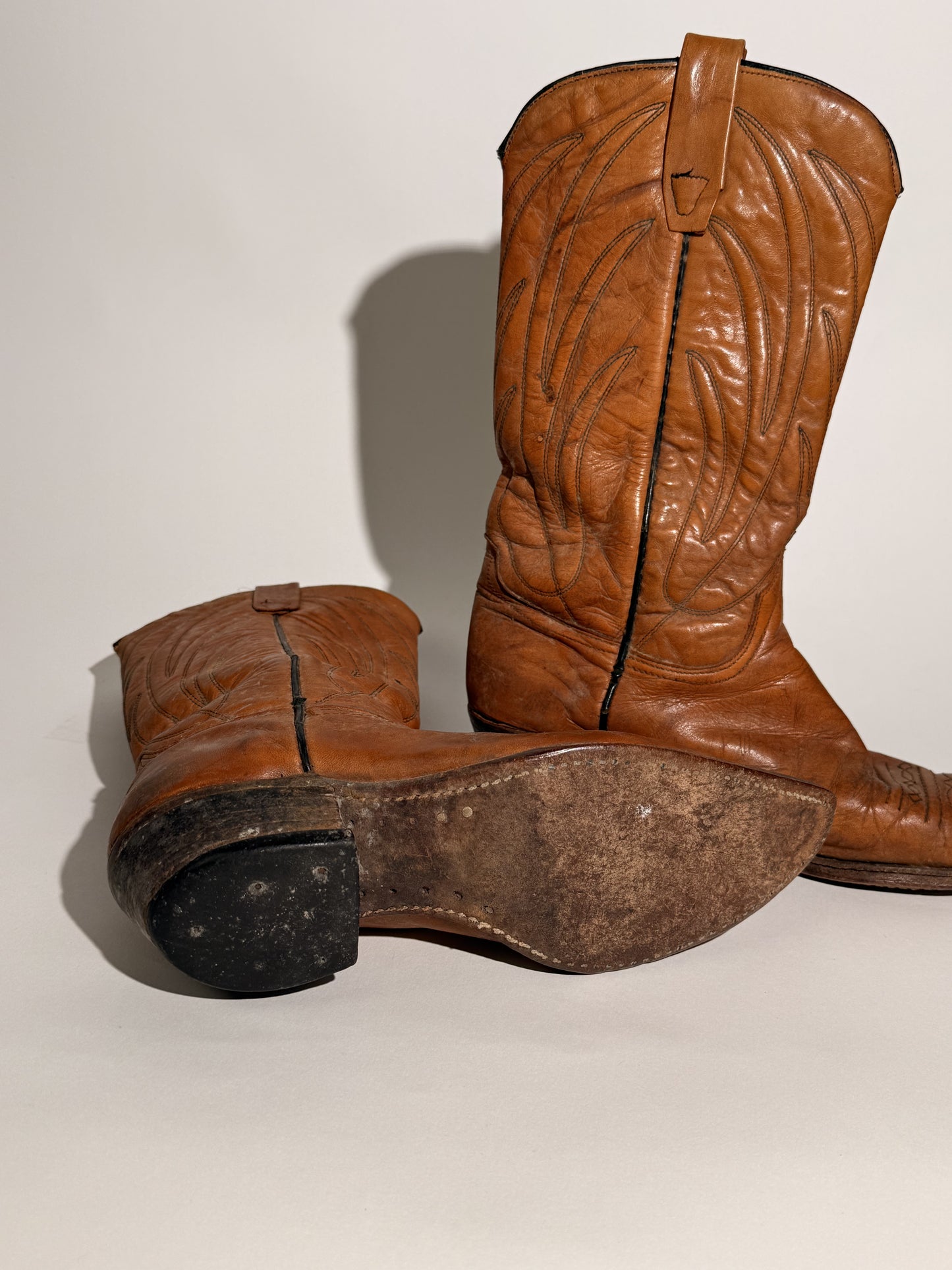 Brown Leather Cowboy Boots