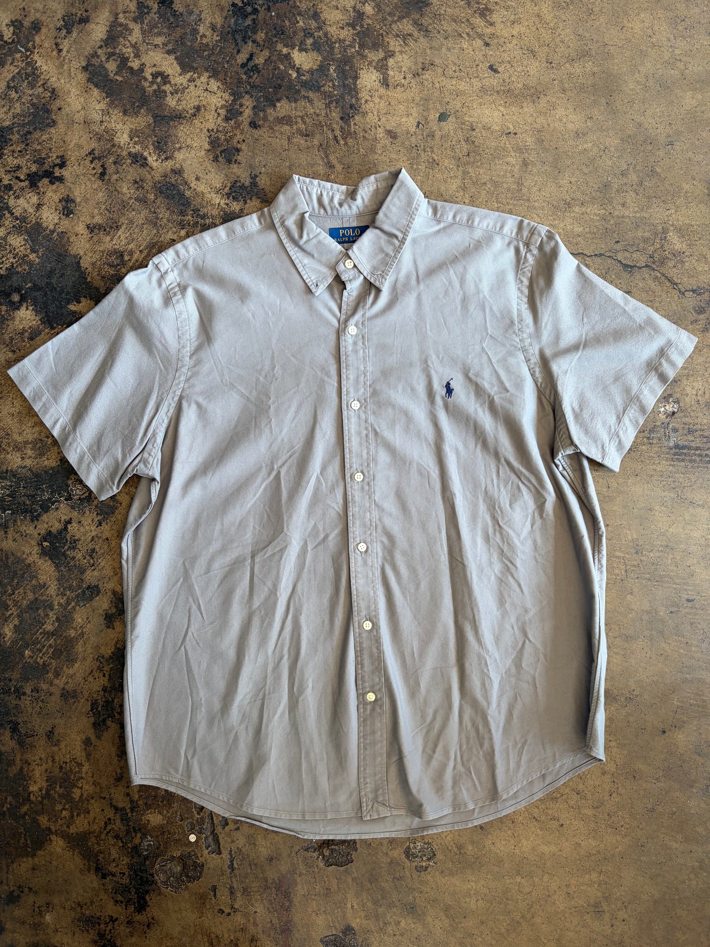 Ralph Lauren Gray Short Sleeve Button Up
