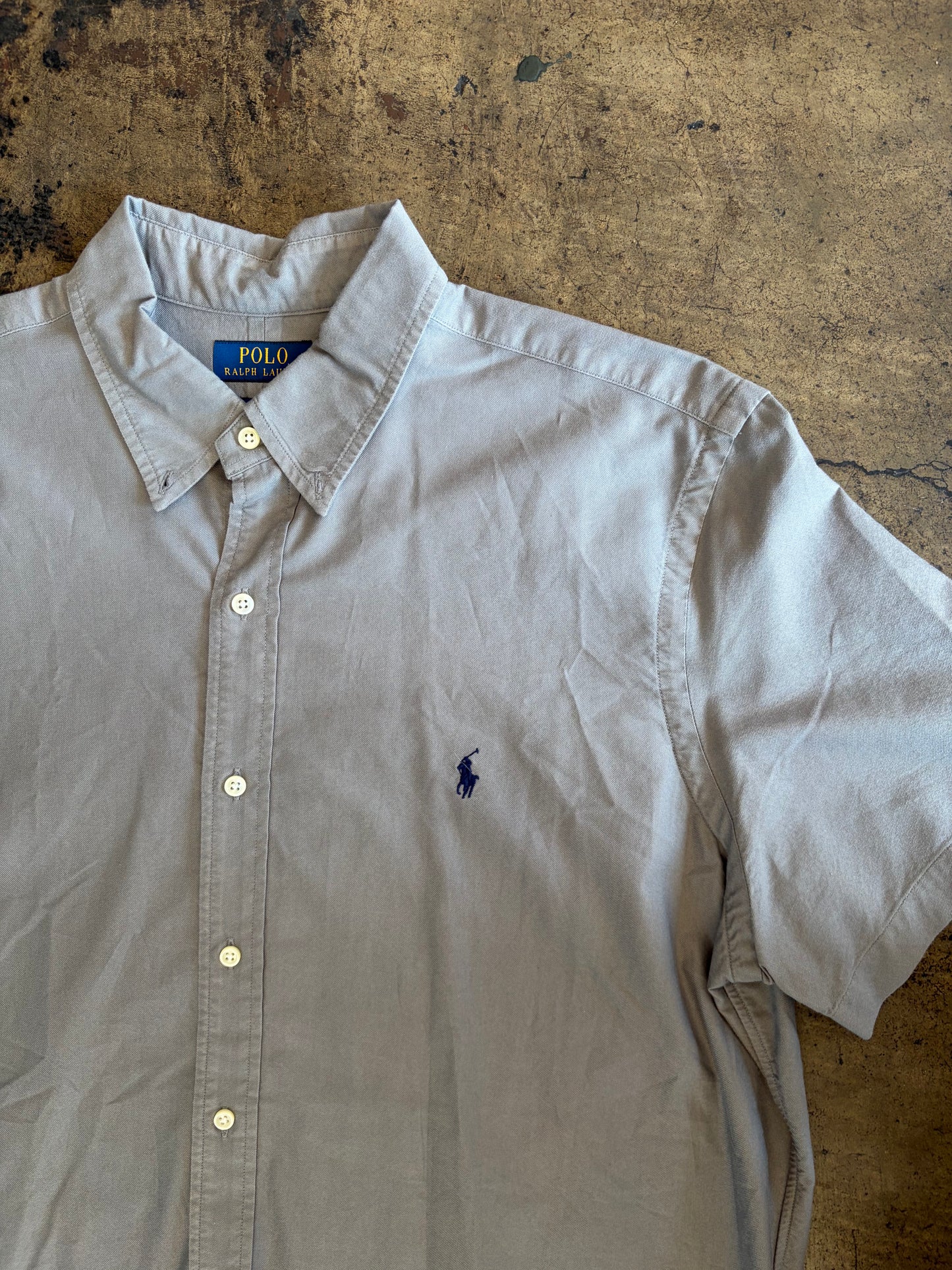 Ralph Lauren Gray Short Sleeve Button Up