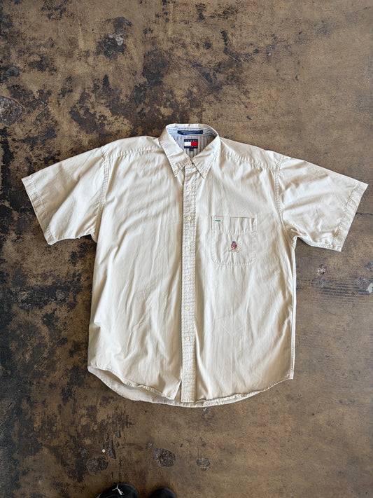 Tommy Hilfiger Khaki Short Sleeve Button Up