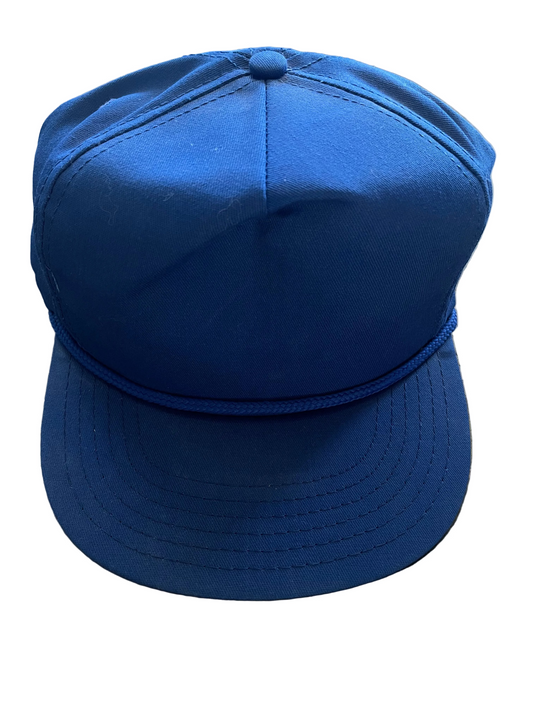 Blue Blank Rope Brim Hat