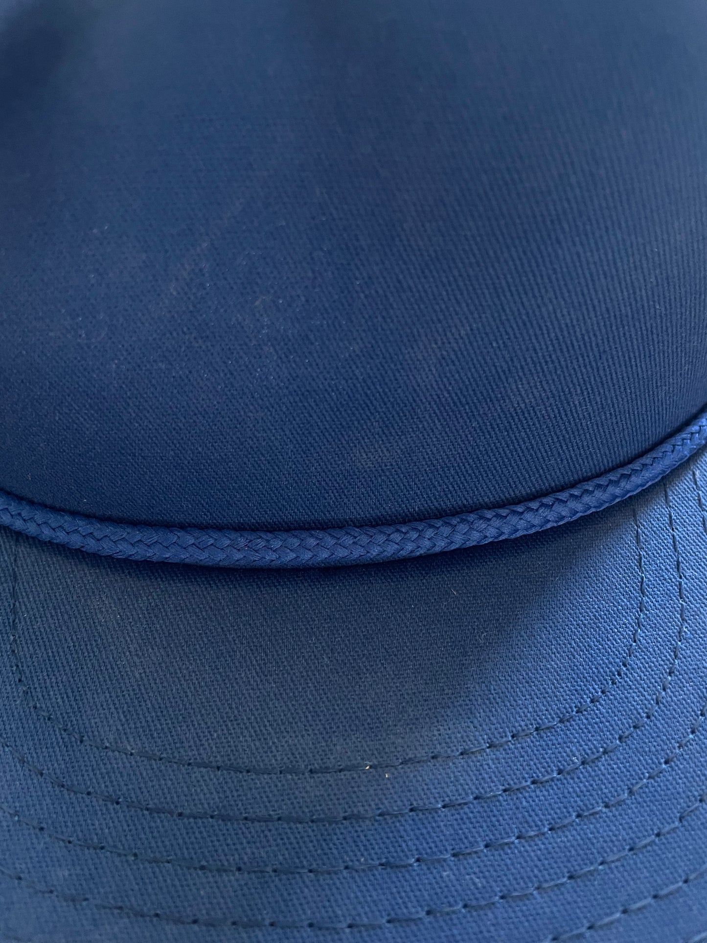 Blue Blank Rope Brim Hat
