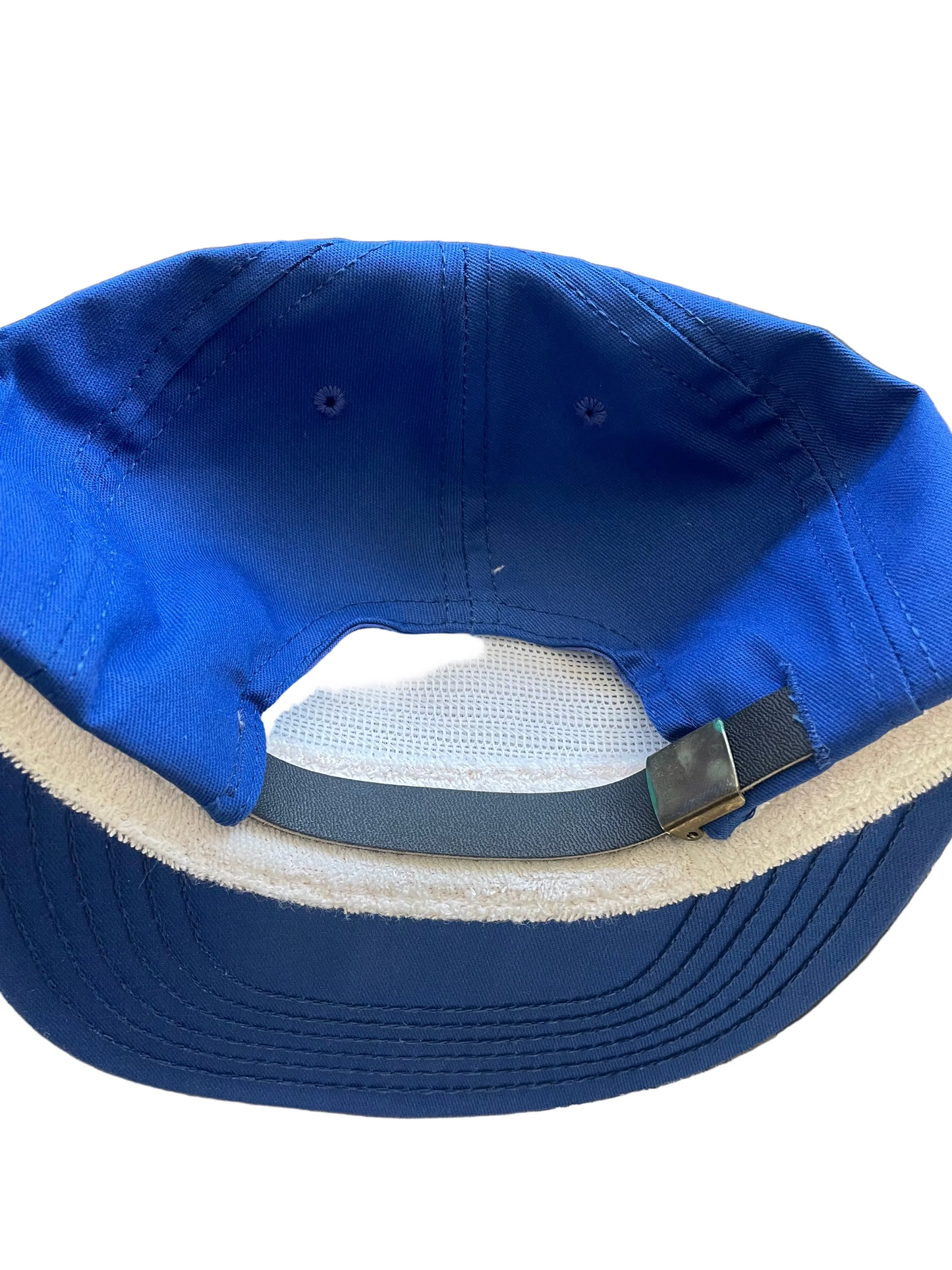 Blue Blank Rope Brim Hat