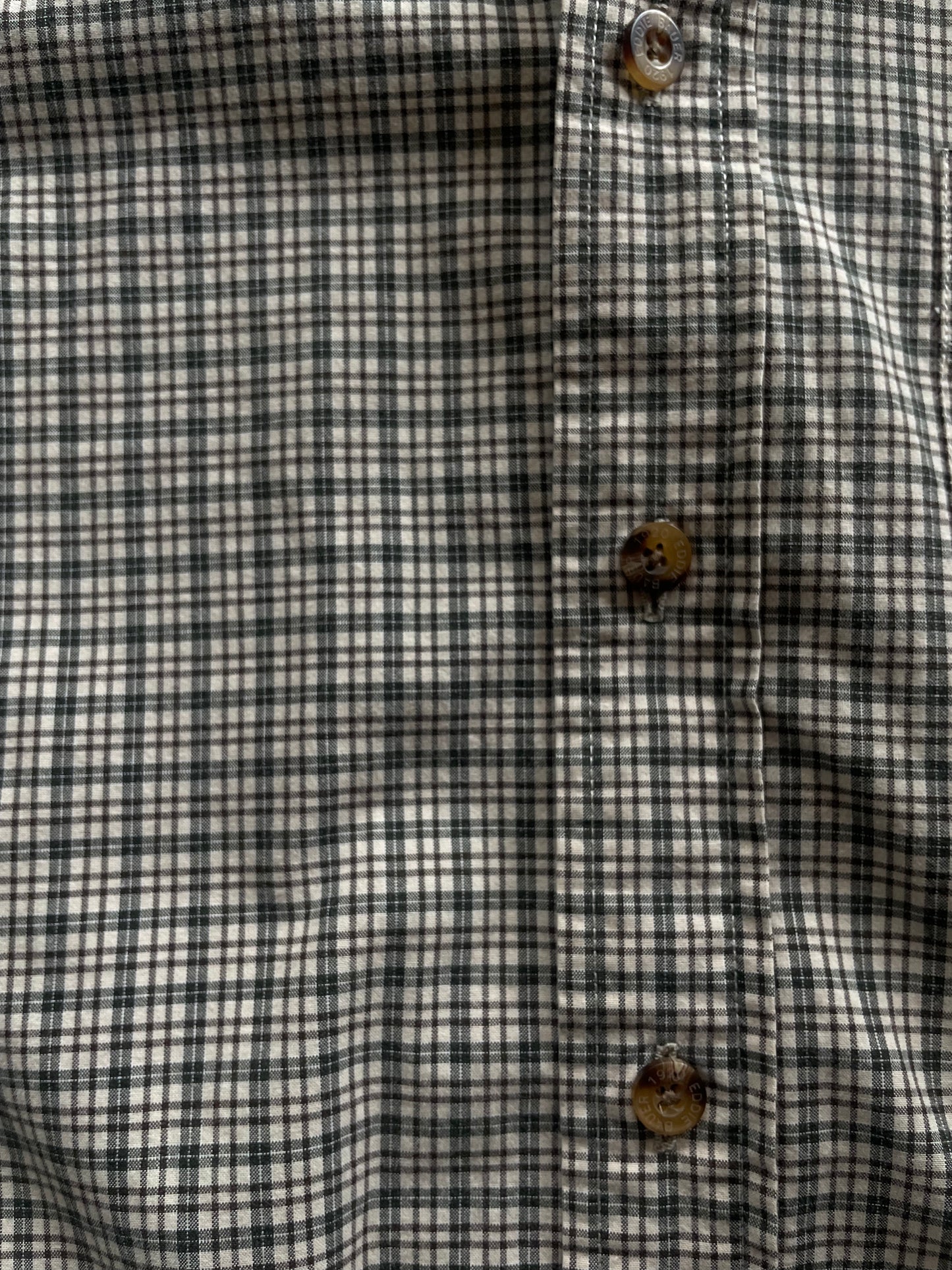 Eddie Bauer Neutral Plaid Button Up