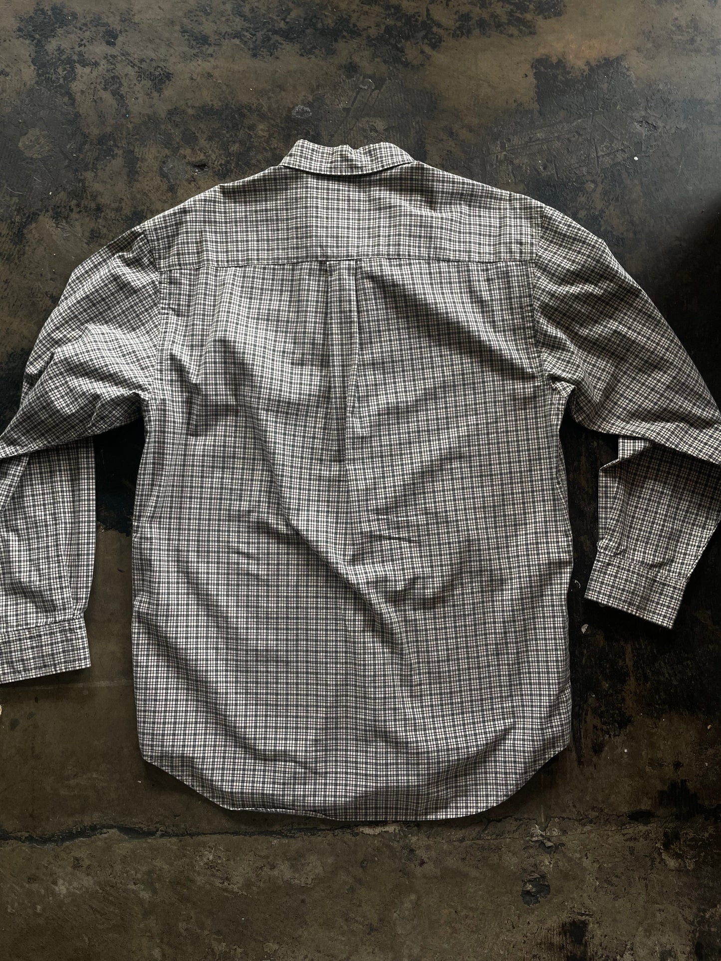 Eddie Bauer Neutral Plaid Button Up