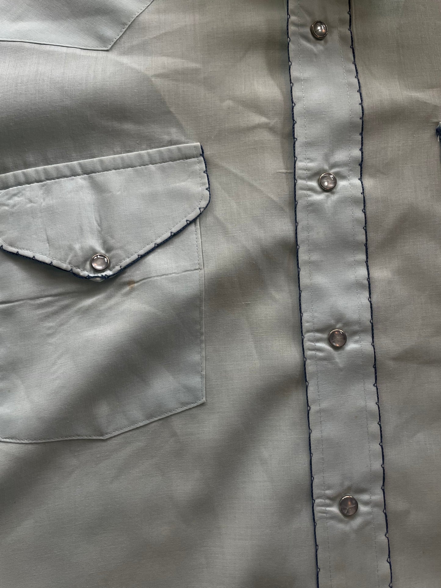 Sky Blue Pearlsnap Shirt
