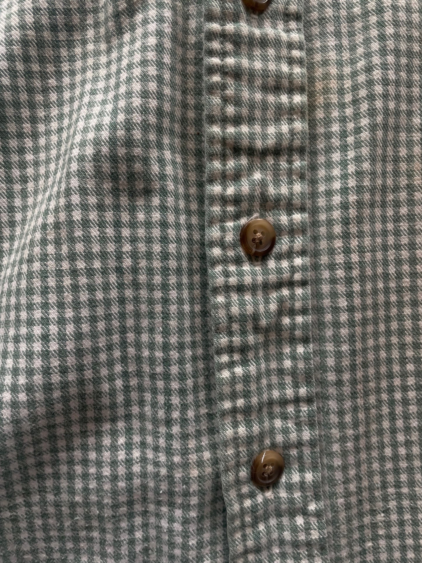 Green Checkered Plaid Button Up