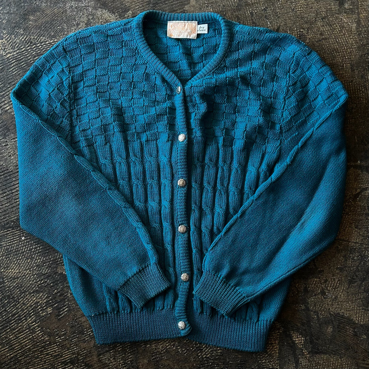 Teal Pendleton Button Up Cardigan