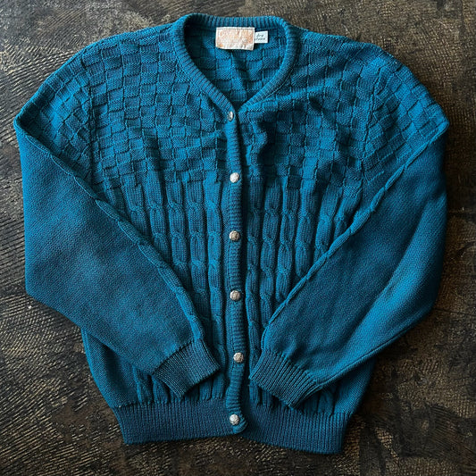 Teal Pendleton Button Up Cardigan