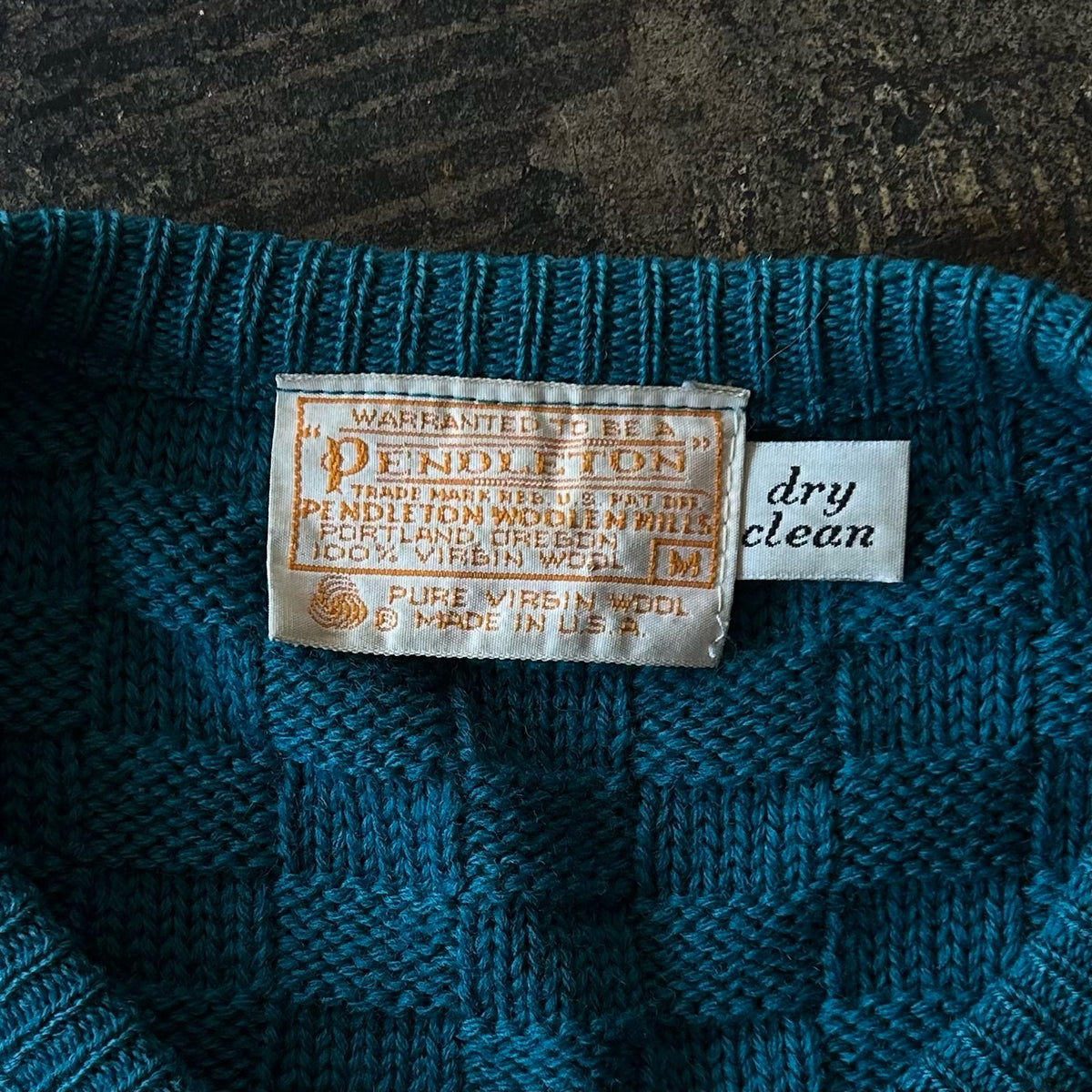 Teal Pendleton Button Up Cardigan