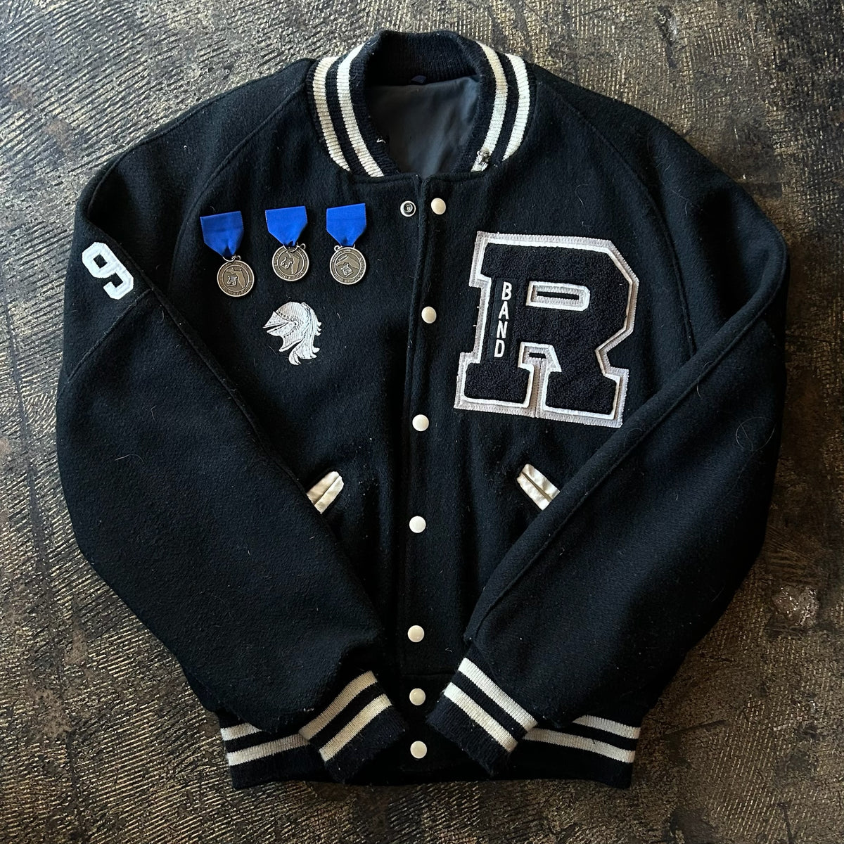 Black Letterman Band Jacket