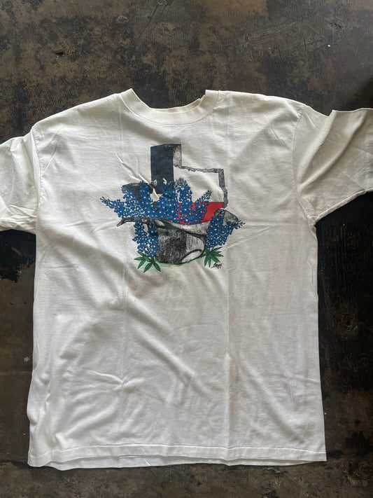 White Texas Bluebonnet Tee
