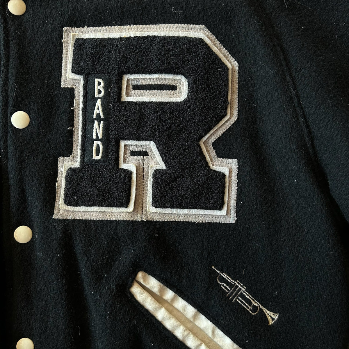 Black Letterman Band Jacket
