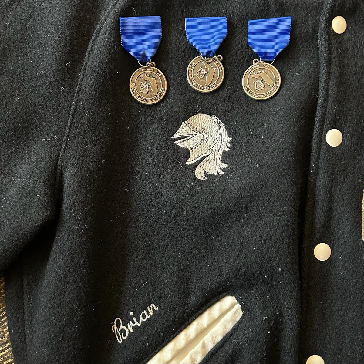 Black Letterman Band Jacket