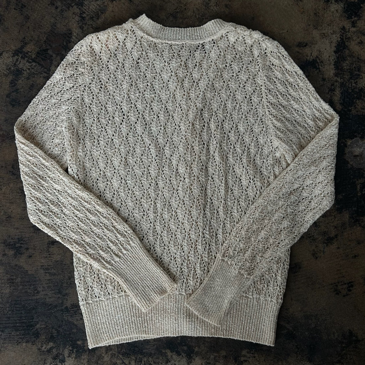 Cream Knit Button Up Cardigan