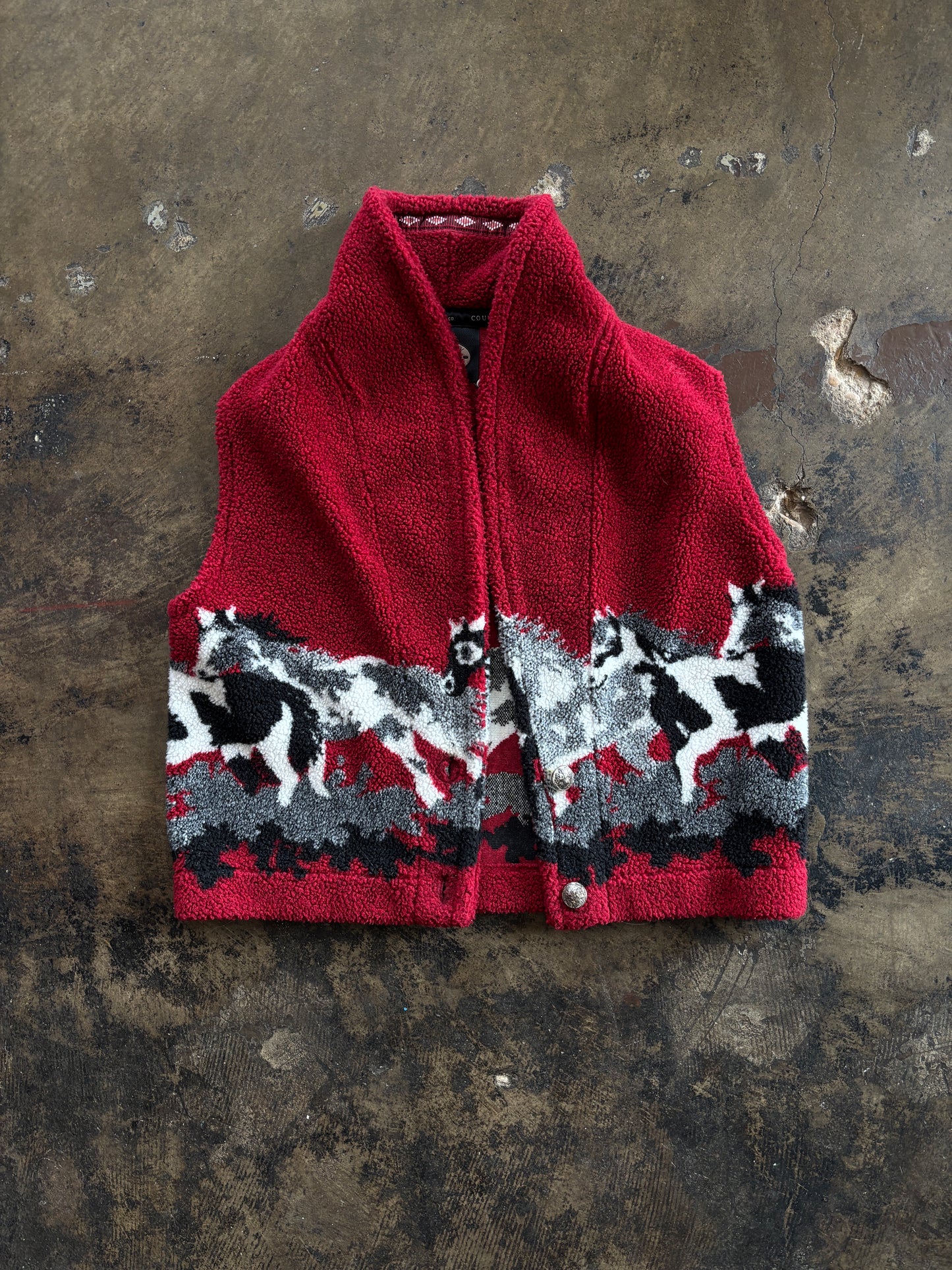 Red Horse Fleece Vest