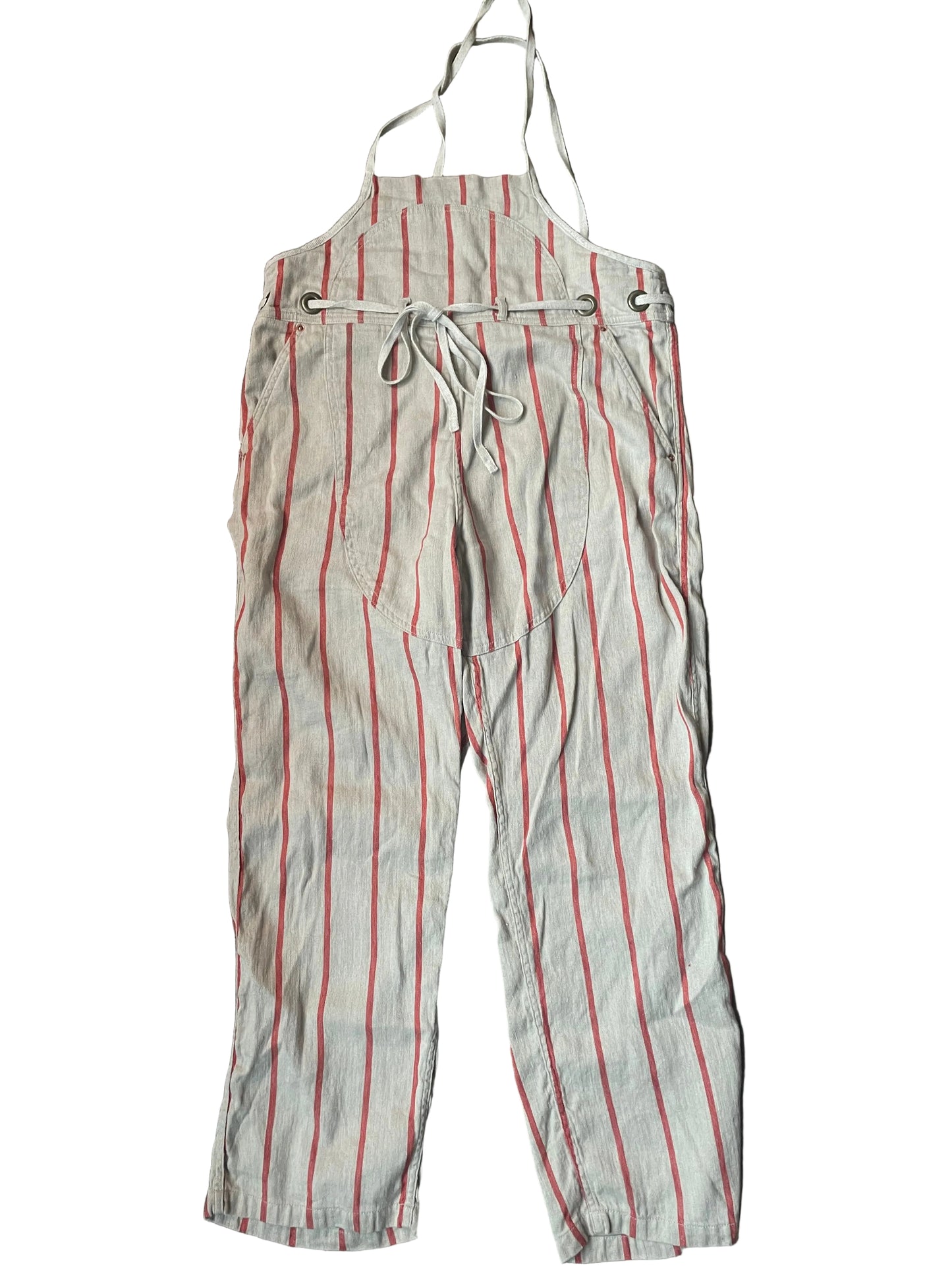 Kapital Orange Striped Overalls