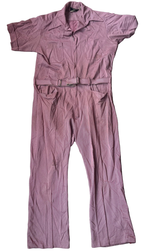 Vintage Red Striped Leisur Alls By Walls Jumpsuit