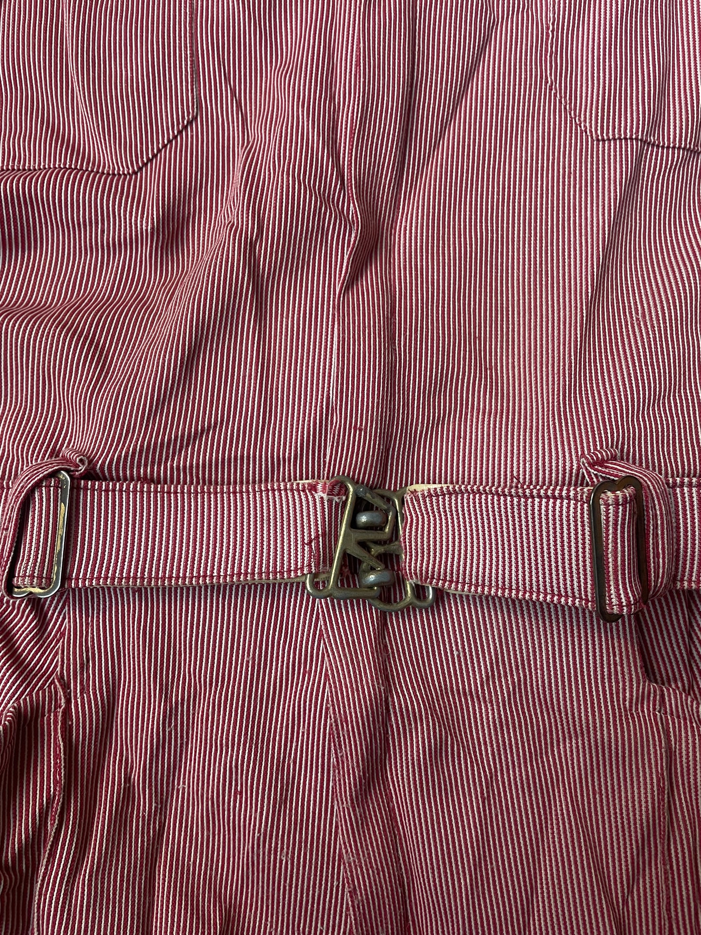Vintage Red Striped Leisur Alls By Walls Jumpsuit