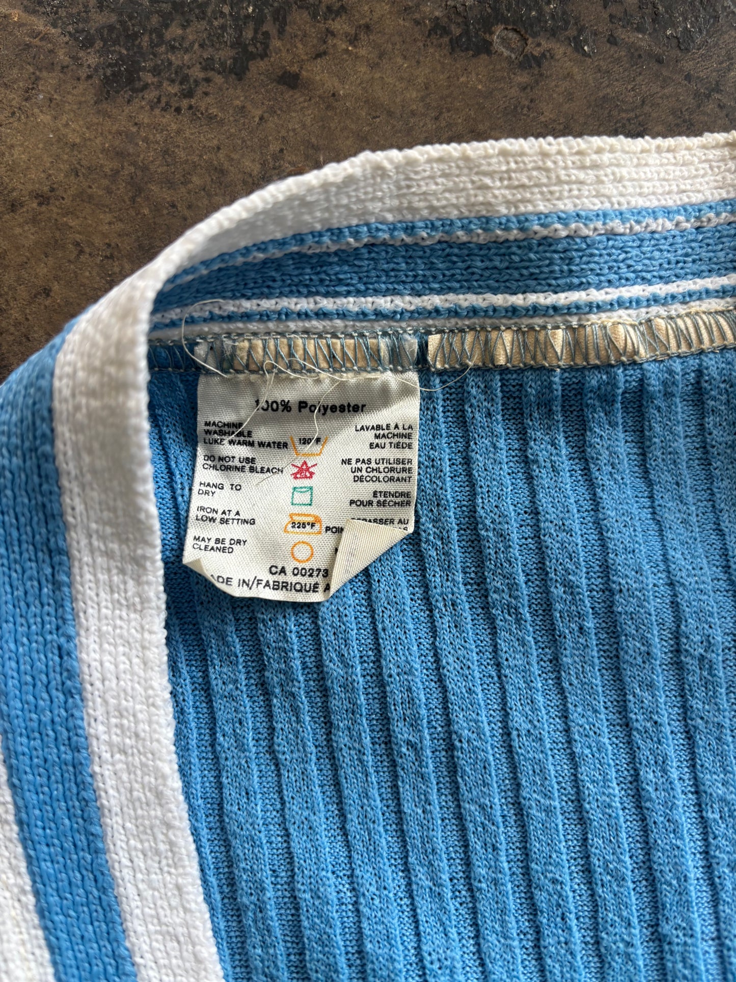 Blue + White Striped Sweater Dress Set