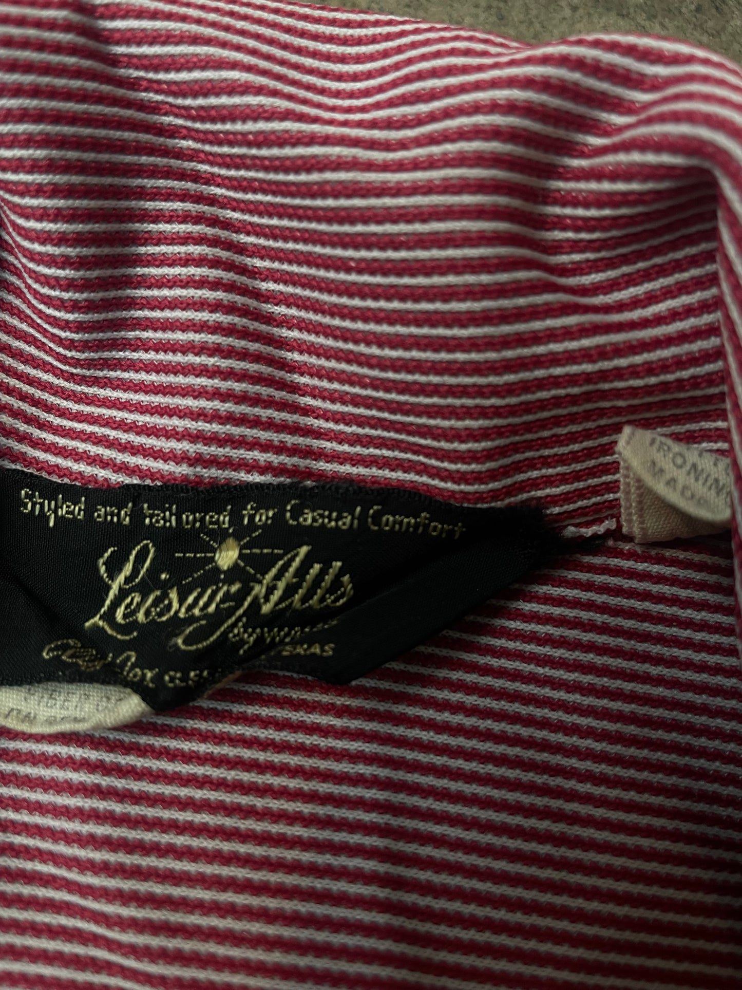 Vintage Red Striped Leisur Alls By Walls Jumpsuit