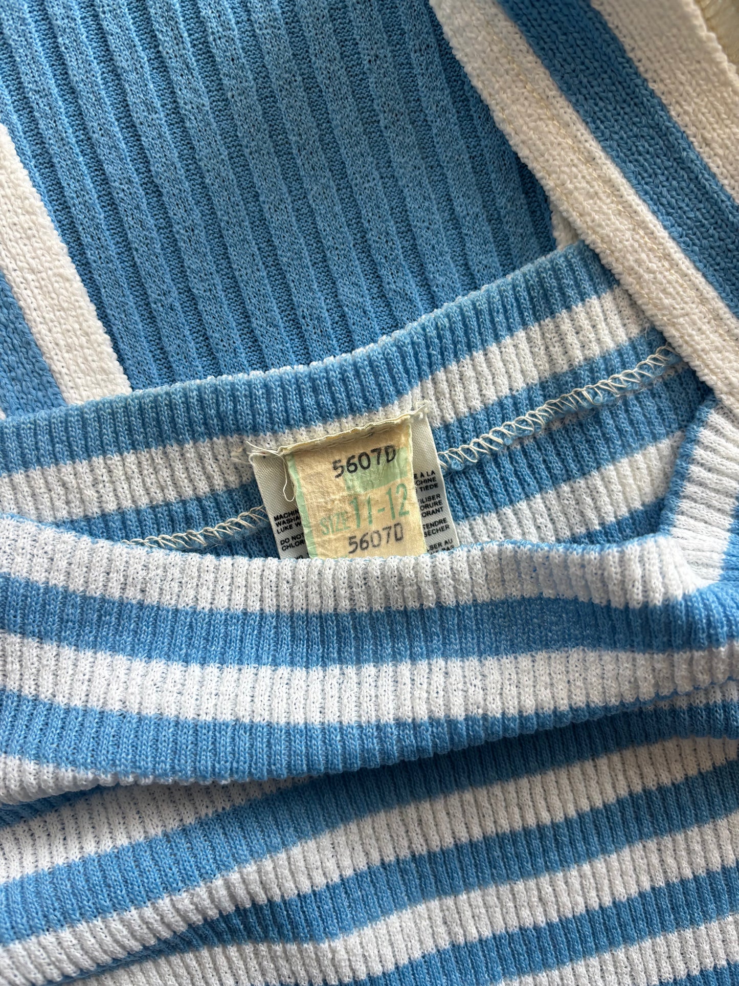 Blue + White Striped Sweater Dress Set