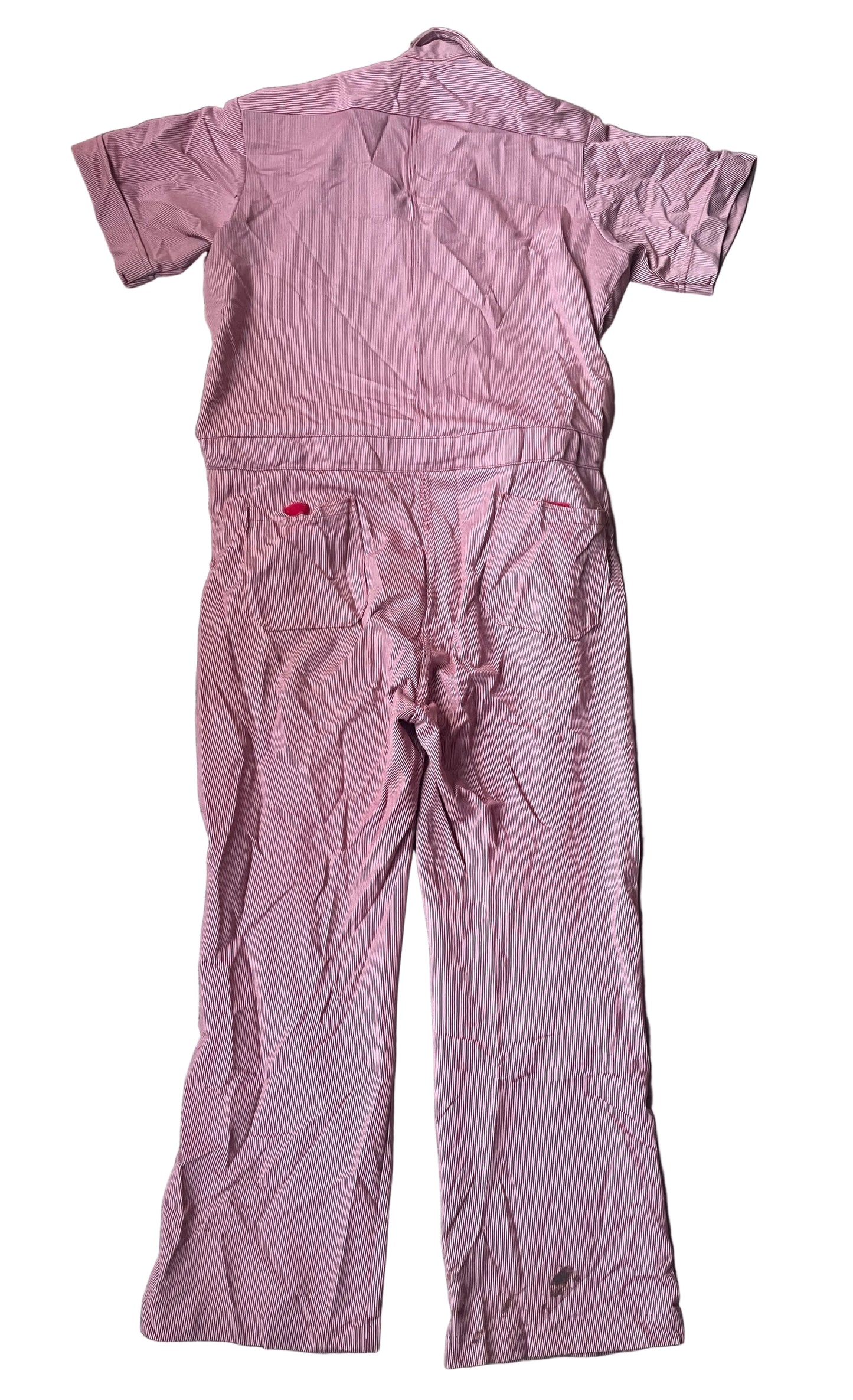 Vintage Red Striped Leisur Alls By Walls Jumpsuit
