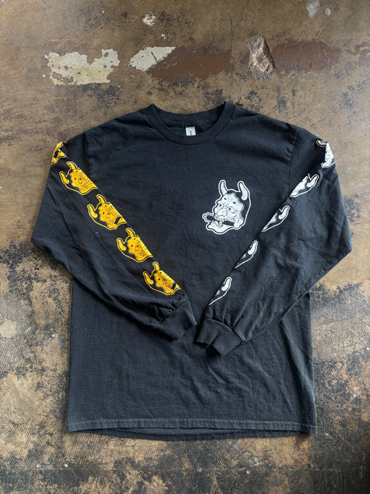 Black Three Tides Tattoo Long Sleeve Graphic Tee