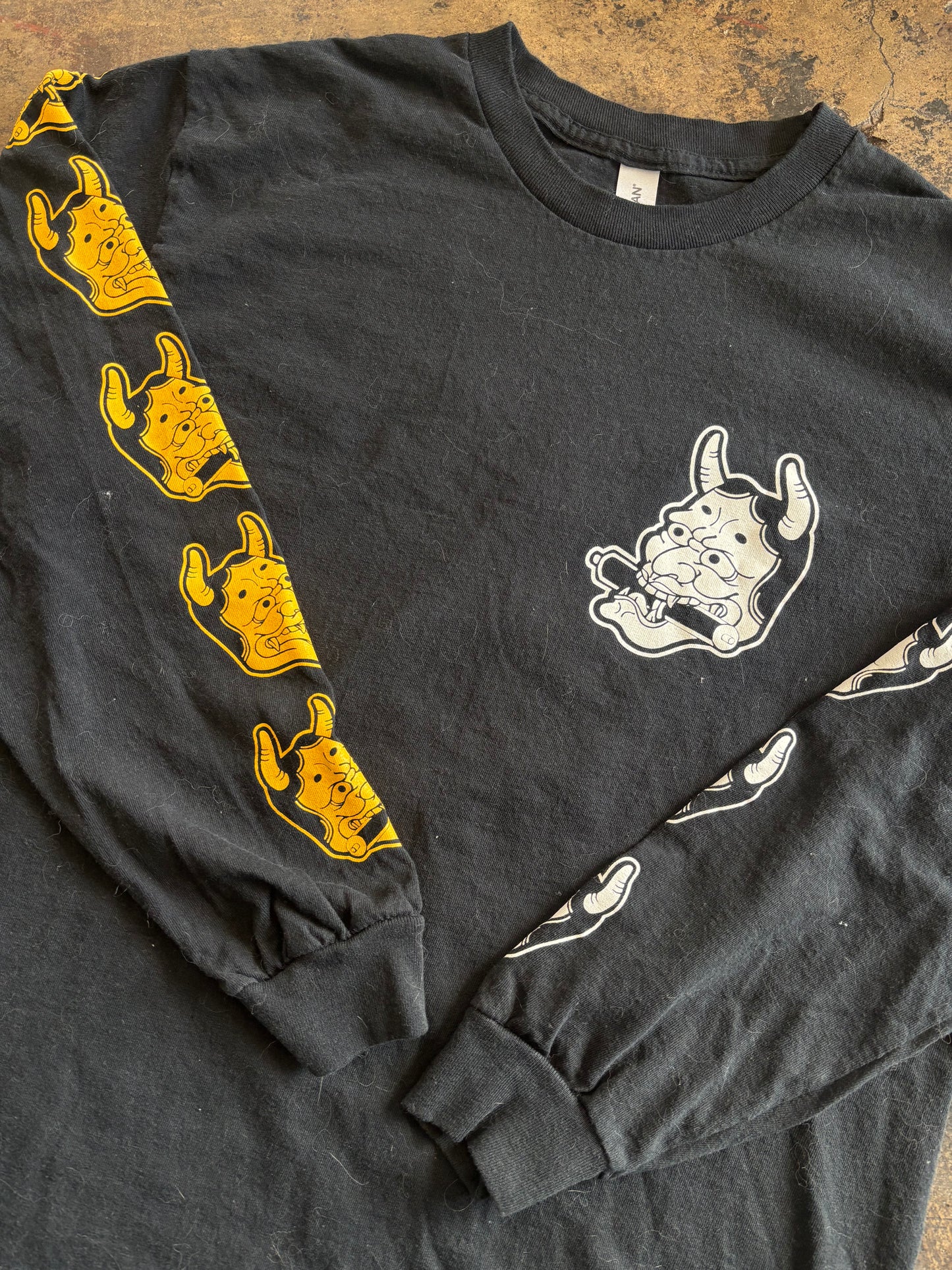 Black Three Tides Tattoo Long Sleeve Graphic Tee