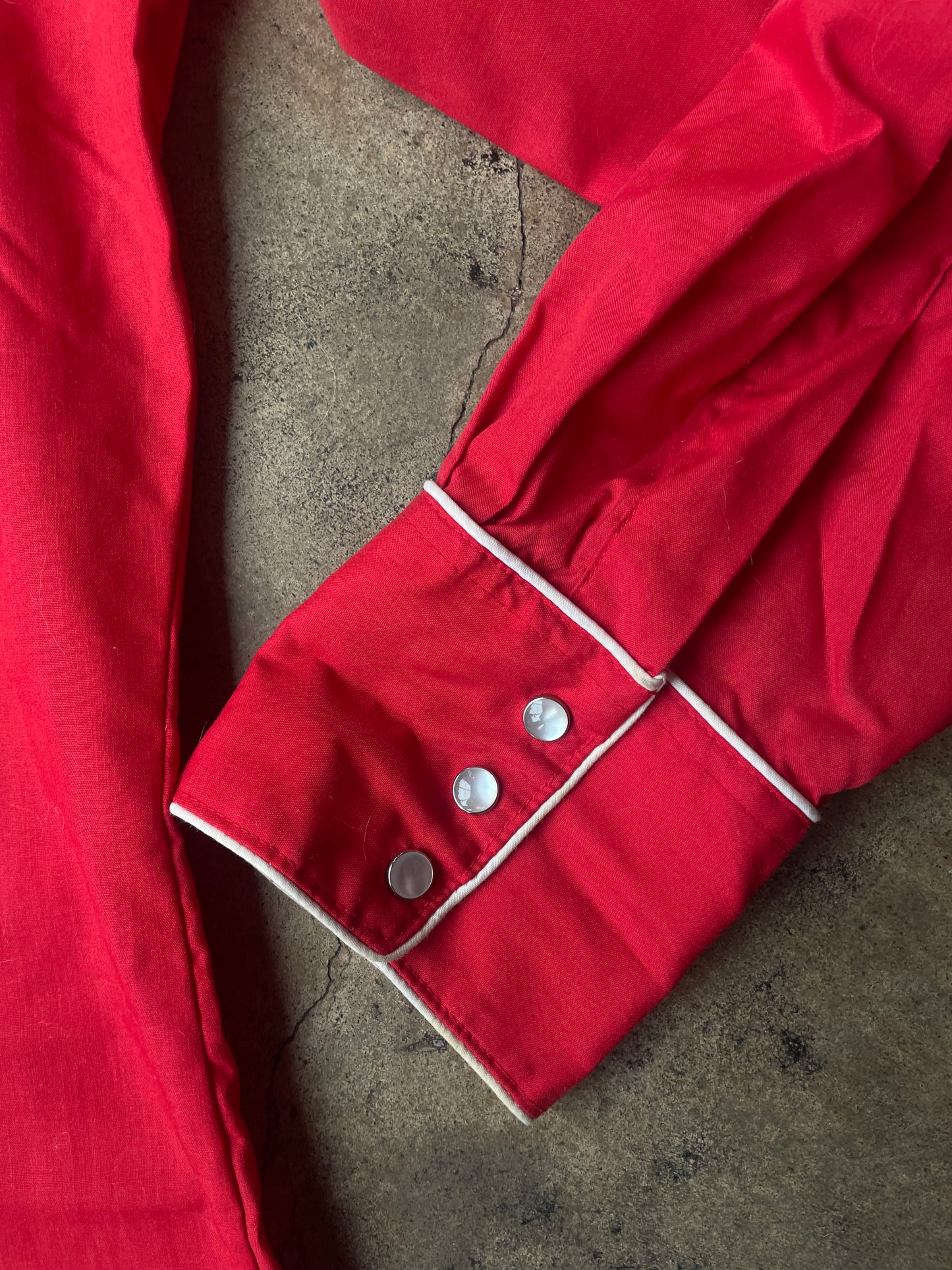 Red Vintage VanQrt Western Shirt Pearl Snap