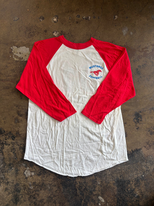 Mustangs Football 3/4 Sleeve Tee