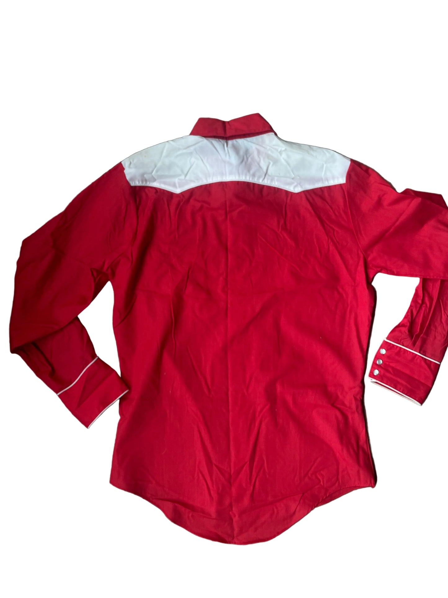 Red Vintage VanQrt Western Shirt Pearl Snap