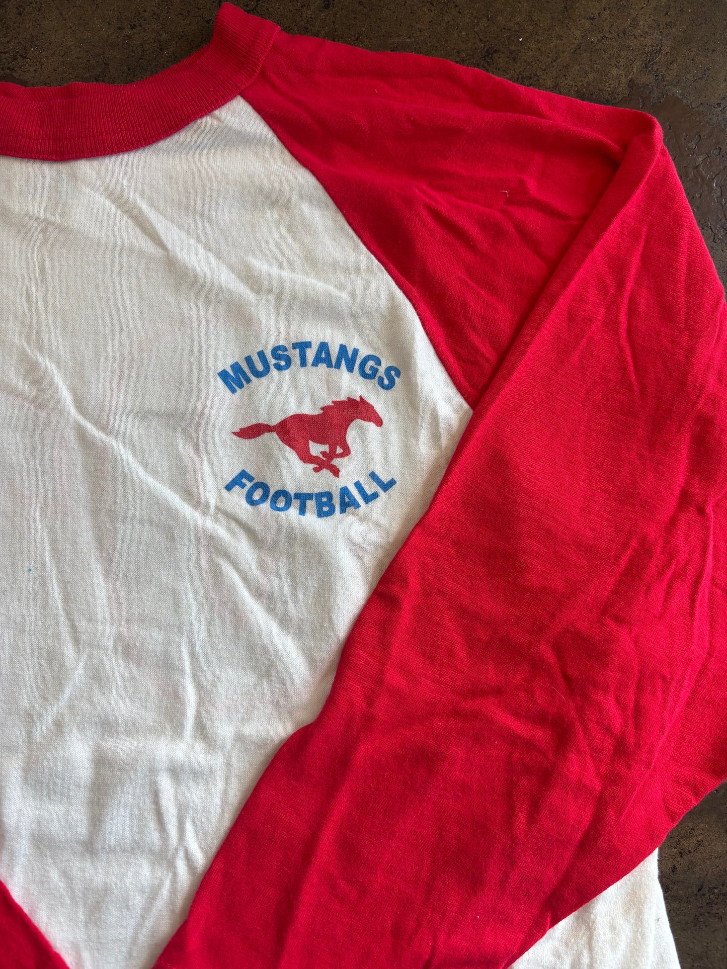 Mustangs Football 3/4 Sleeve Tee