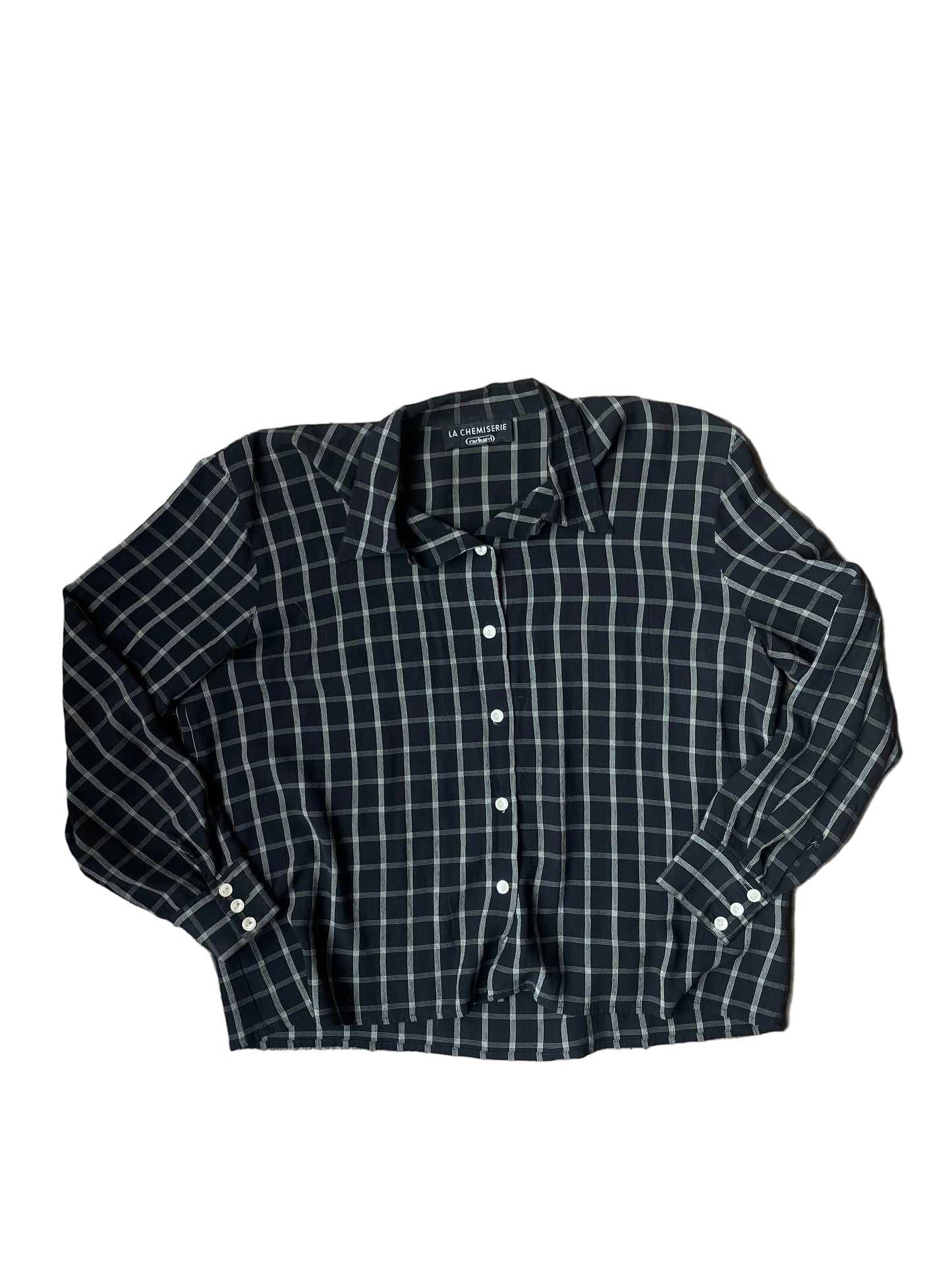 Navy Blue LA Chemiserie Cachard Long Sleeve Button Down
