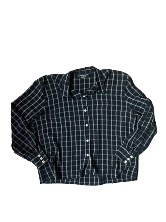 Navy Blue LA Chemiserie Cachard Long Sleeve Button Down