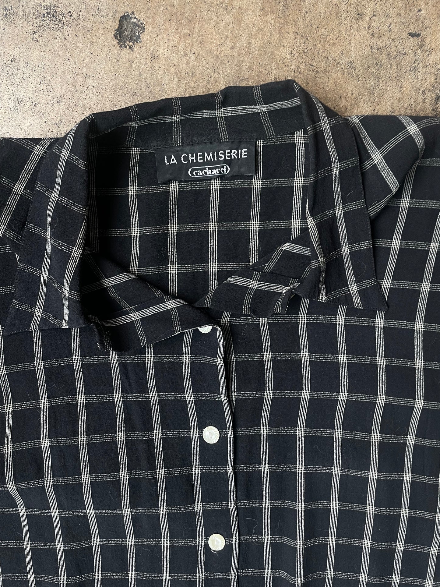 Navy Blue LA Chemiserie Cachard Long Sleeve Button Down