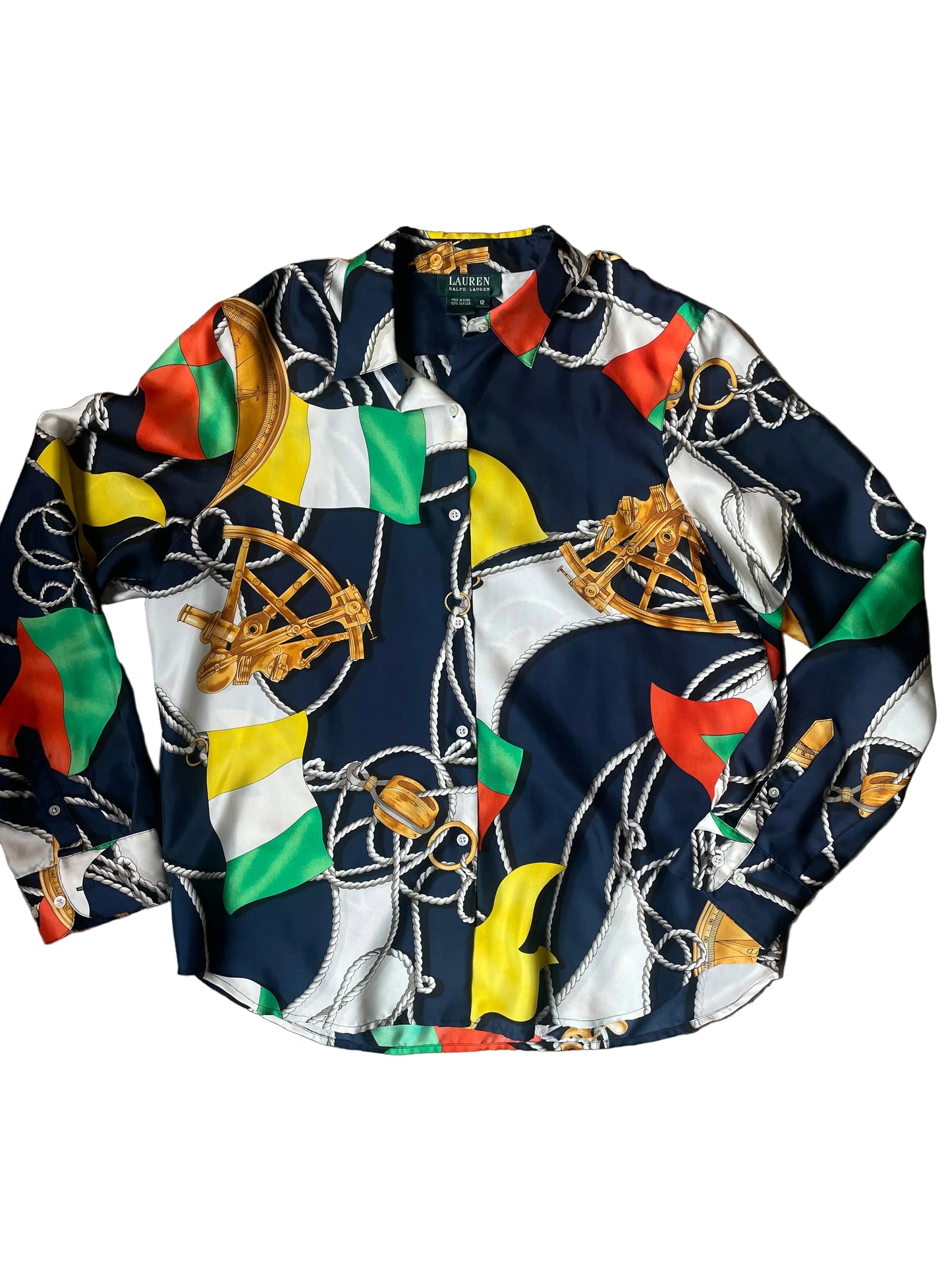 Green Label Lauren By Ralph Lauren Silk Long Sleeve