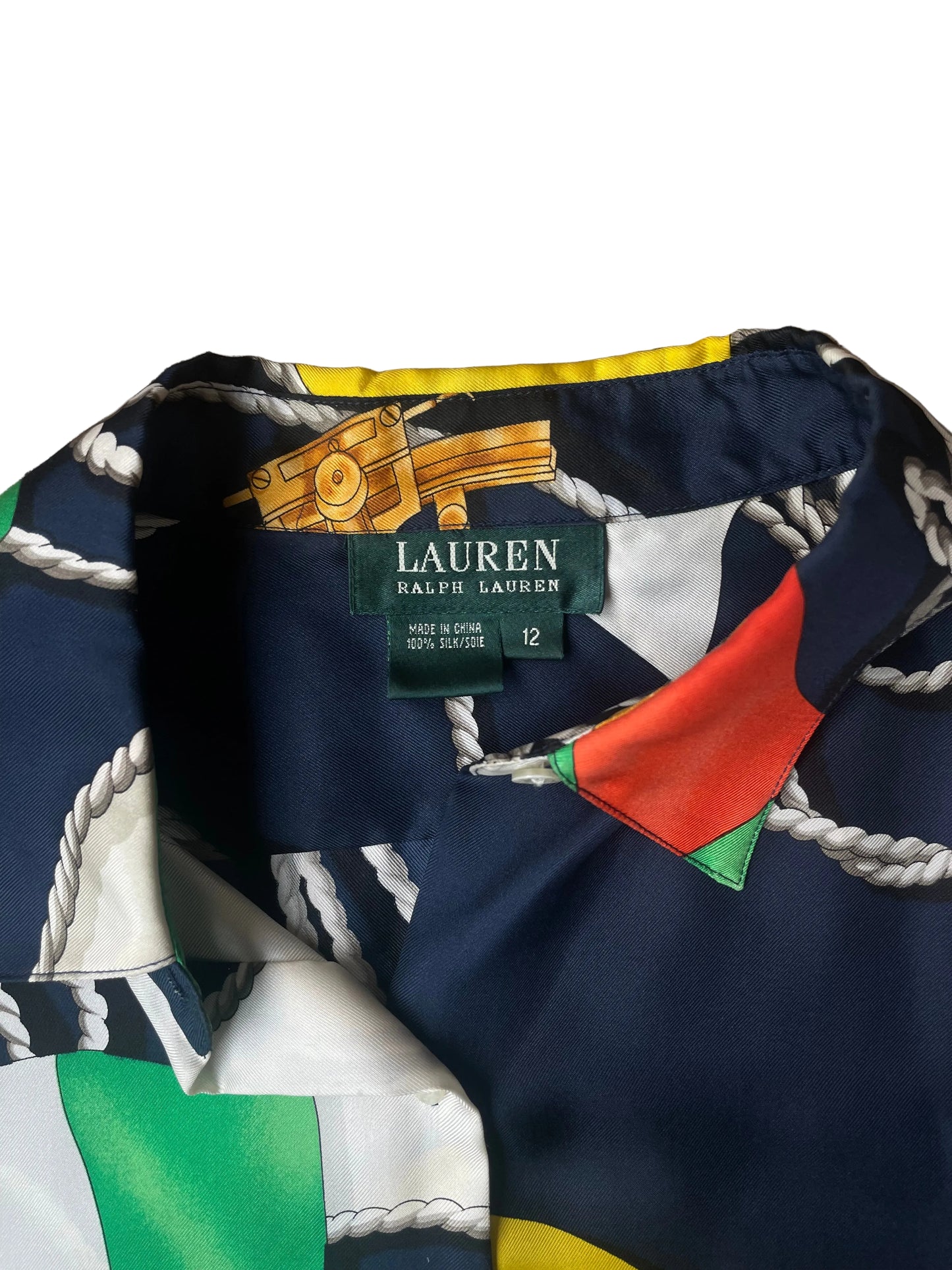 Green Label Lauren By Ralph Lauren Silk Long Sleeve